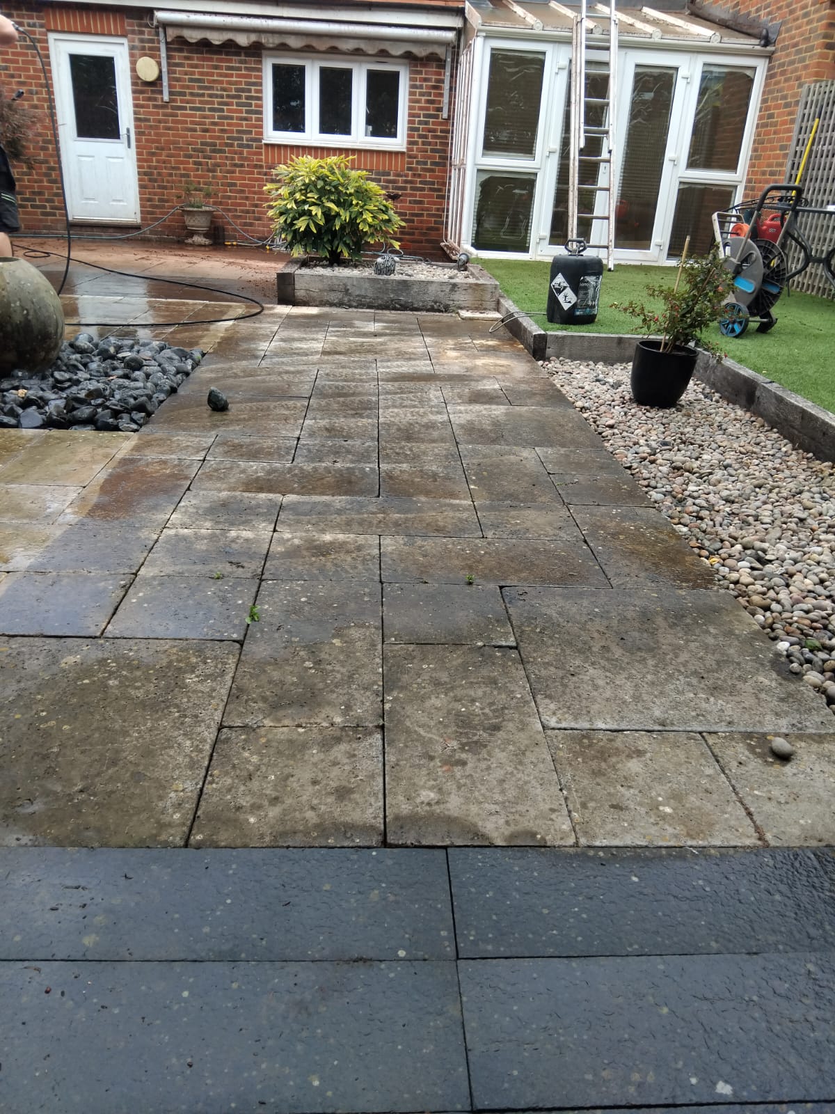 Patio Cleaning — before